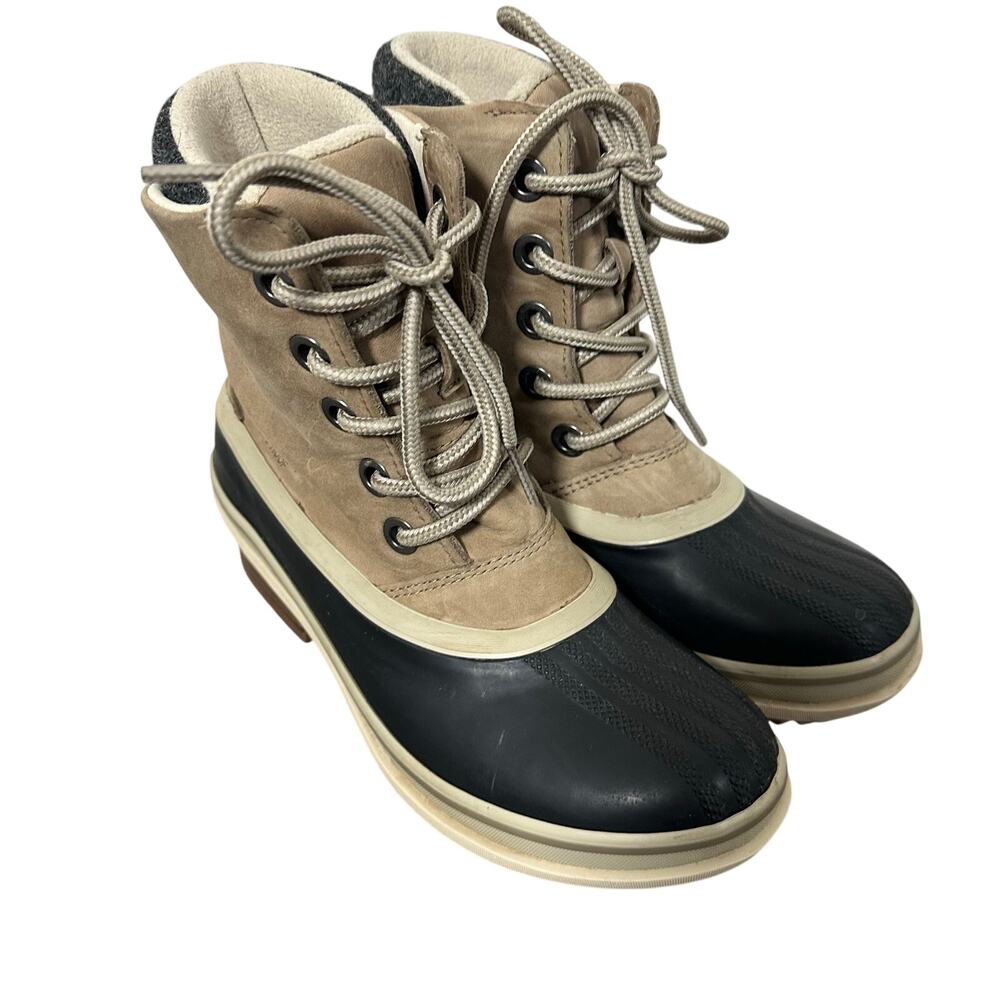 Sorel Slimpack II Waterproof Duck Boots Women's 6 Elk Black NL3810-297
